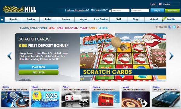 William Hill - Vegas stijl krasloten uit Engeland.